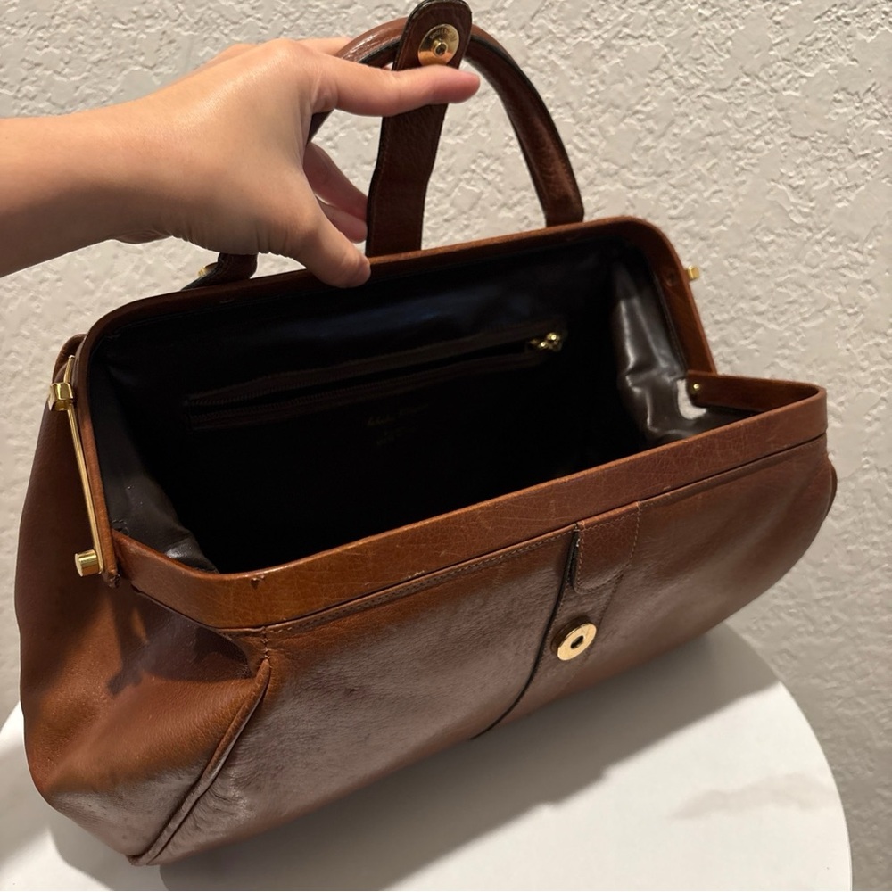 Salvatore Ferragamo Brown Leather
Satchel Hand Bag - Picture 14 of 16